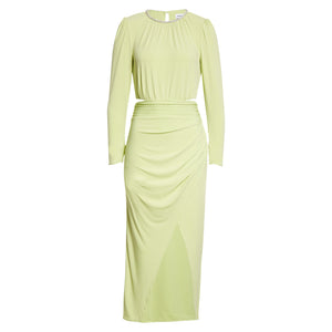 Self-Portrait Embellished Green Cutout Long Sleeve Midi Dress Size 2