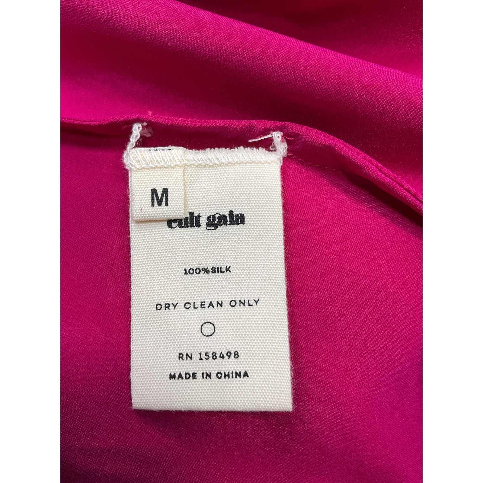 Cult Gaia 'Olivine' Pink Silk Top Size M - NWT