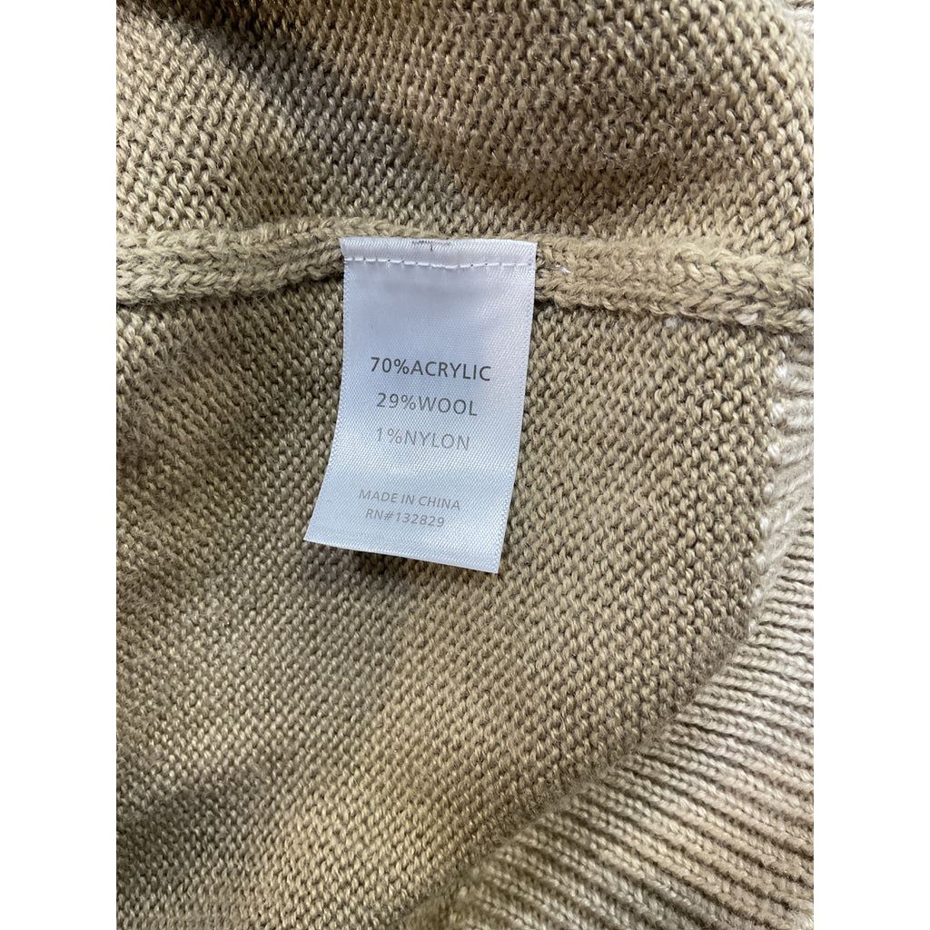 L'Academie 'Cheshire' White Acrylic Half Zip Sweater Size S