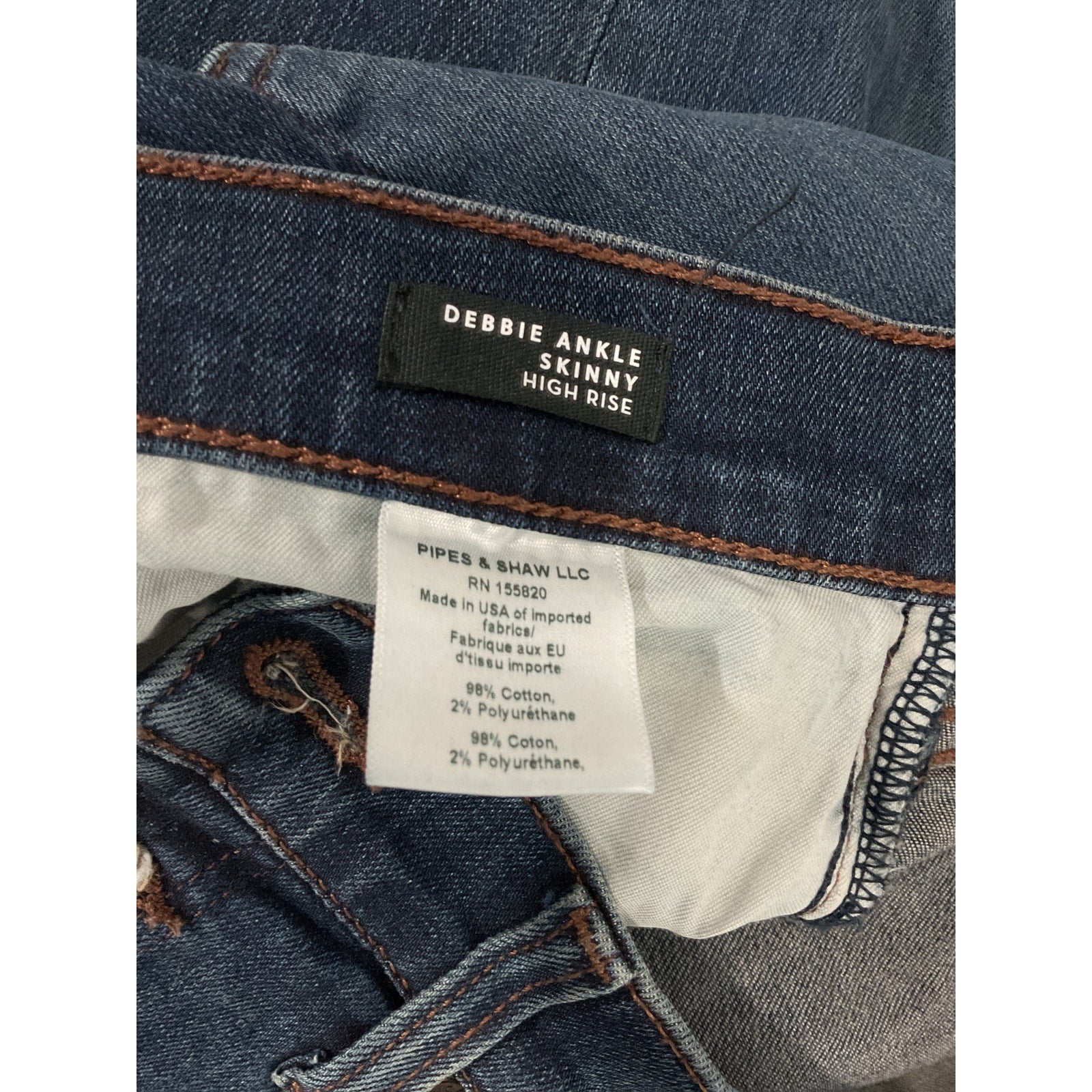 Veronica Beard 'Debbie' Blue Skinny-Ankle Denim Jean Raw Hem Size 31