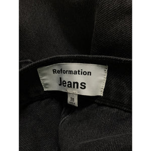 Reformation 'Marcus' Black Denim Mini Skirt Size 28