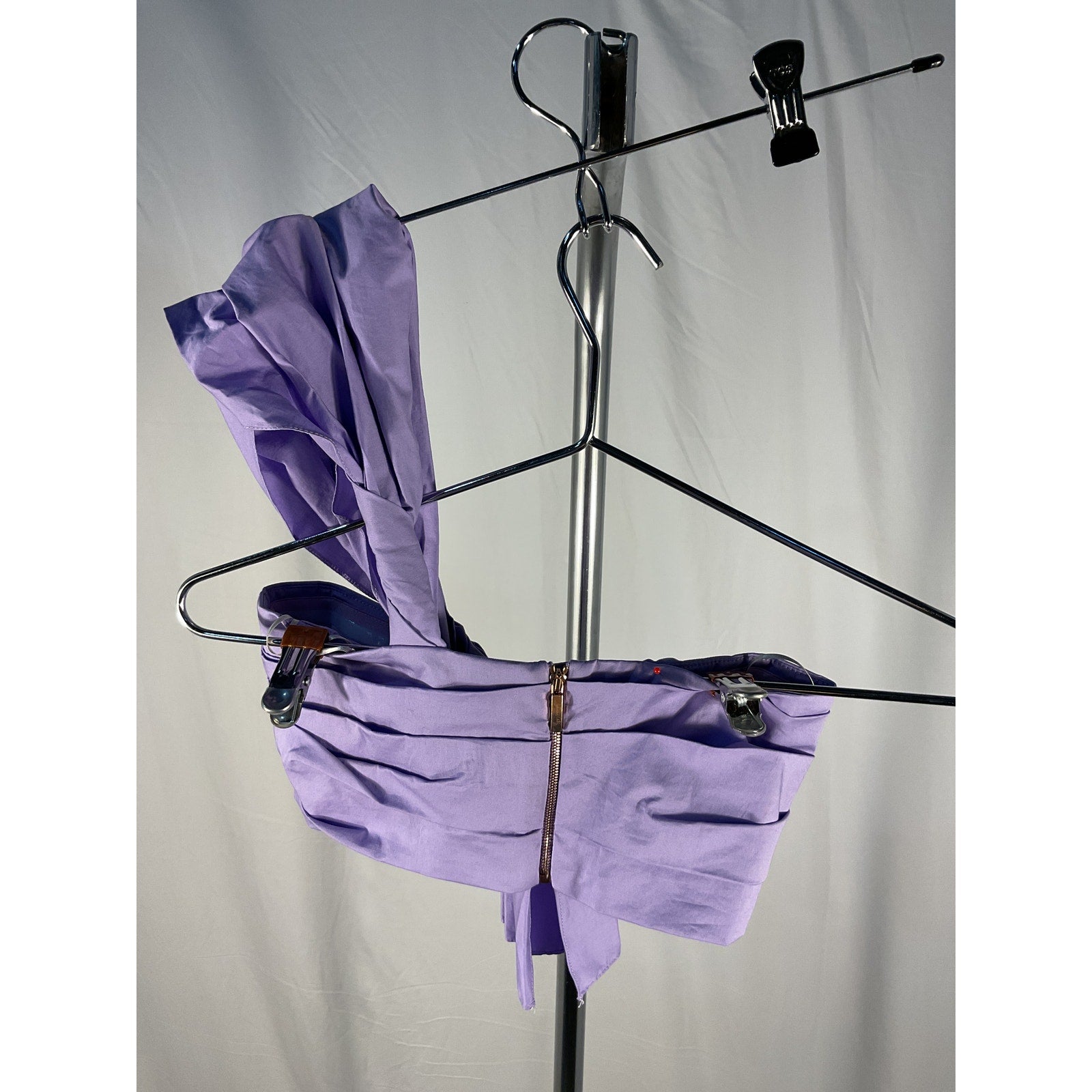 Johanna Ortiz 'Upolo' Purple One Shoulder Crop Top Size 2