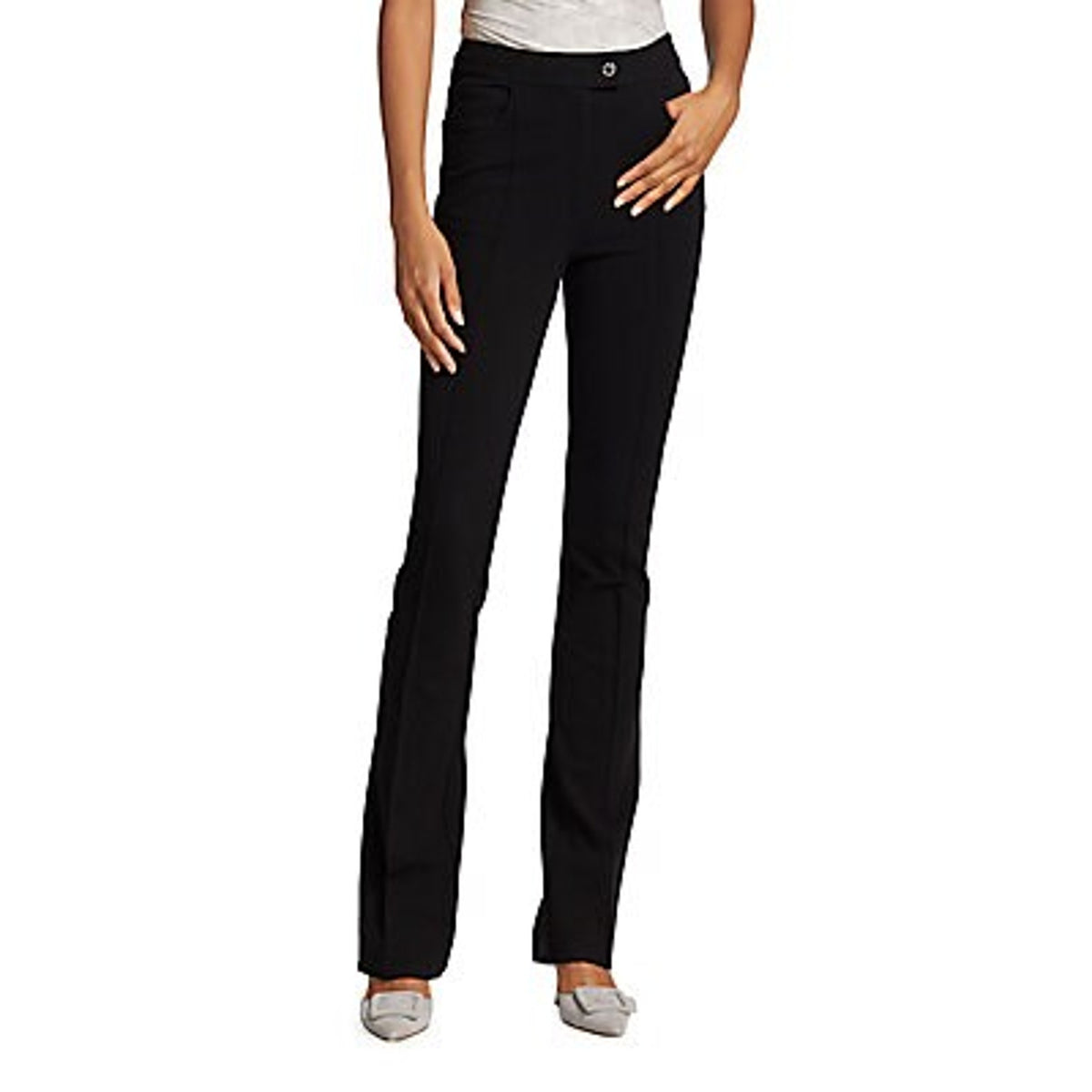 Helmut Lang 'Vented' Black Bootcut Pants Size 6