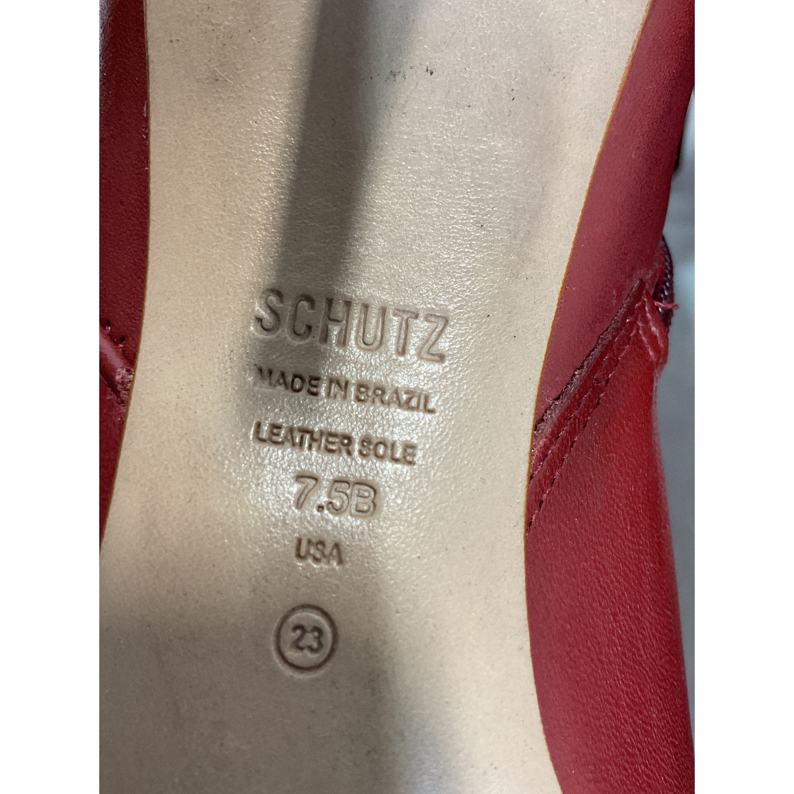 Schutz 'Mikki' Brown Mid Pointed Toe Boot Size 7.5