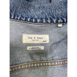 Rag & Bone Oversized Blue Denim Trucker Jacket Size XS