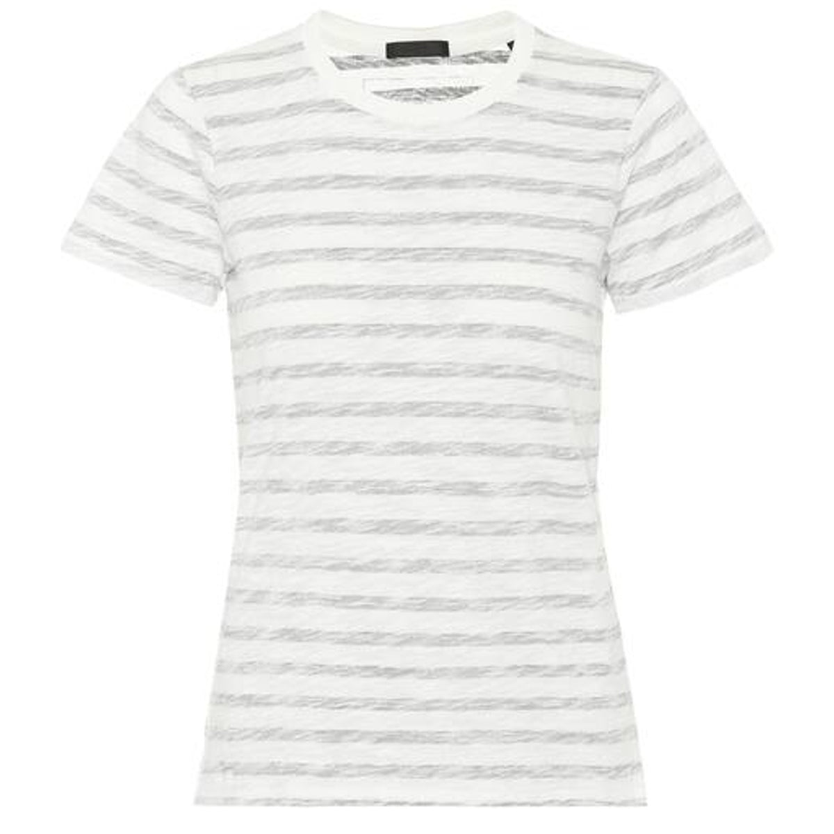Atm Anthony 'Thomas Melillo' White  Striped Cotton T-Shirt Size S