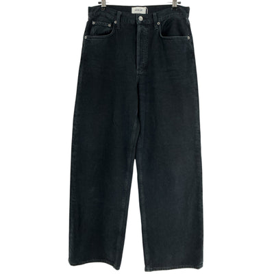 Agolde Relaxed Black Low-Slung Baggy Denim Jeans Size 26