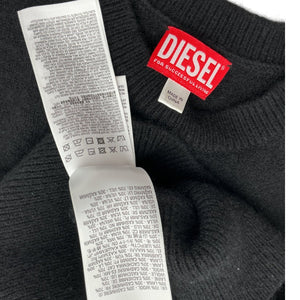Diesel Cropped Black Areesa Sweater Size XS
