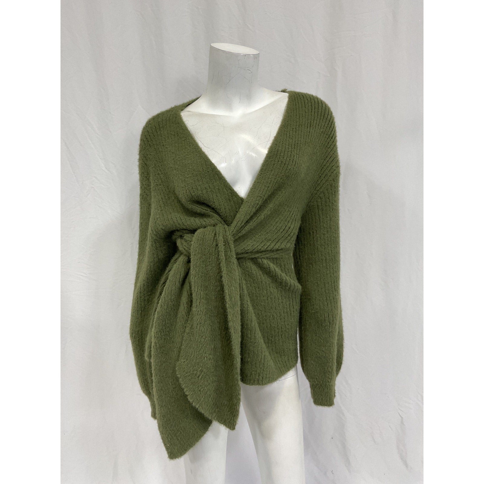 House Of Harlow 1960 x Revolve 'Khalida' Green Nylon Wrap Sweater Size S