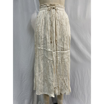 Loveshackfancy 'Chica' White Viscose Midi Skirt Size XL - NWT