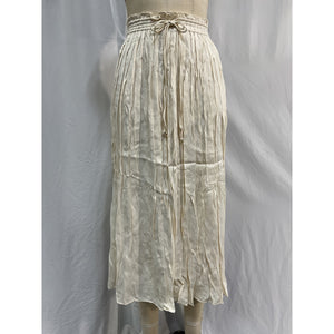 Loveshackfancy 'Chica' White Viscose Midi Skirt Size XL - NWT