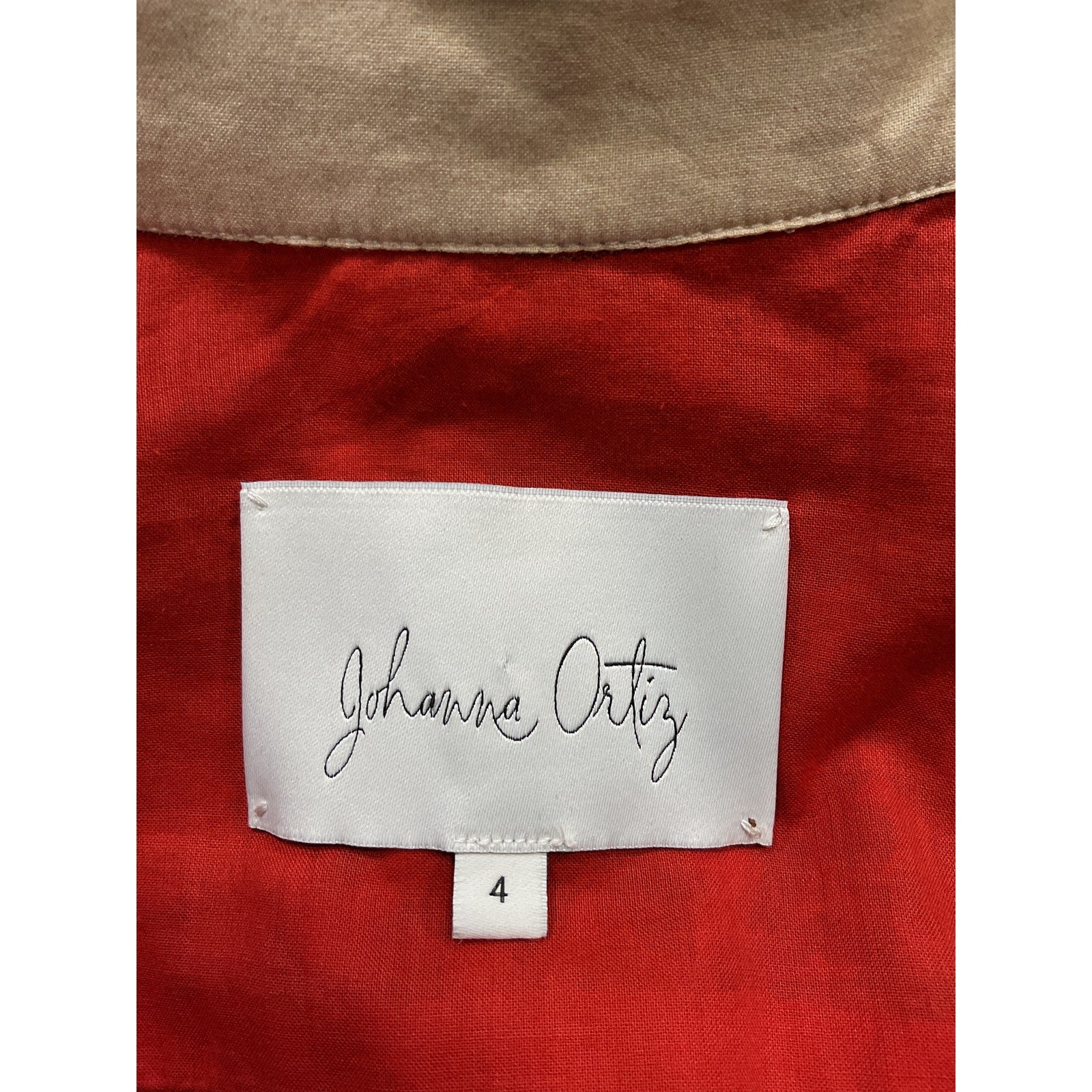 Johanna Ortiz 'Paisley Situation' Red Short Sleeve Shirt Size 4