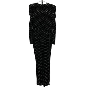 Michael Costello Embellished Black Lulu Jumpsuit Size L