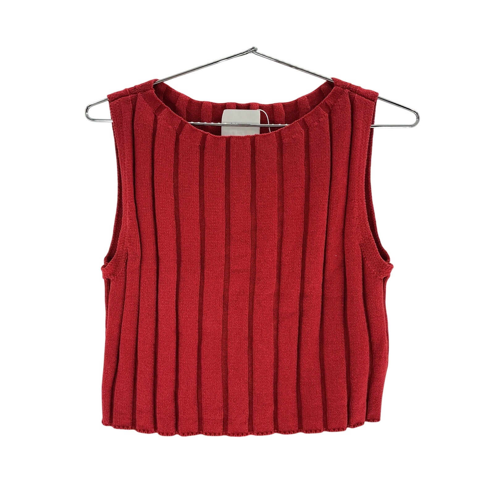 Reformation 'Callie' Red Cotton Sweater Tank Top Size M