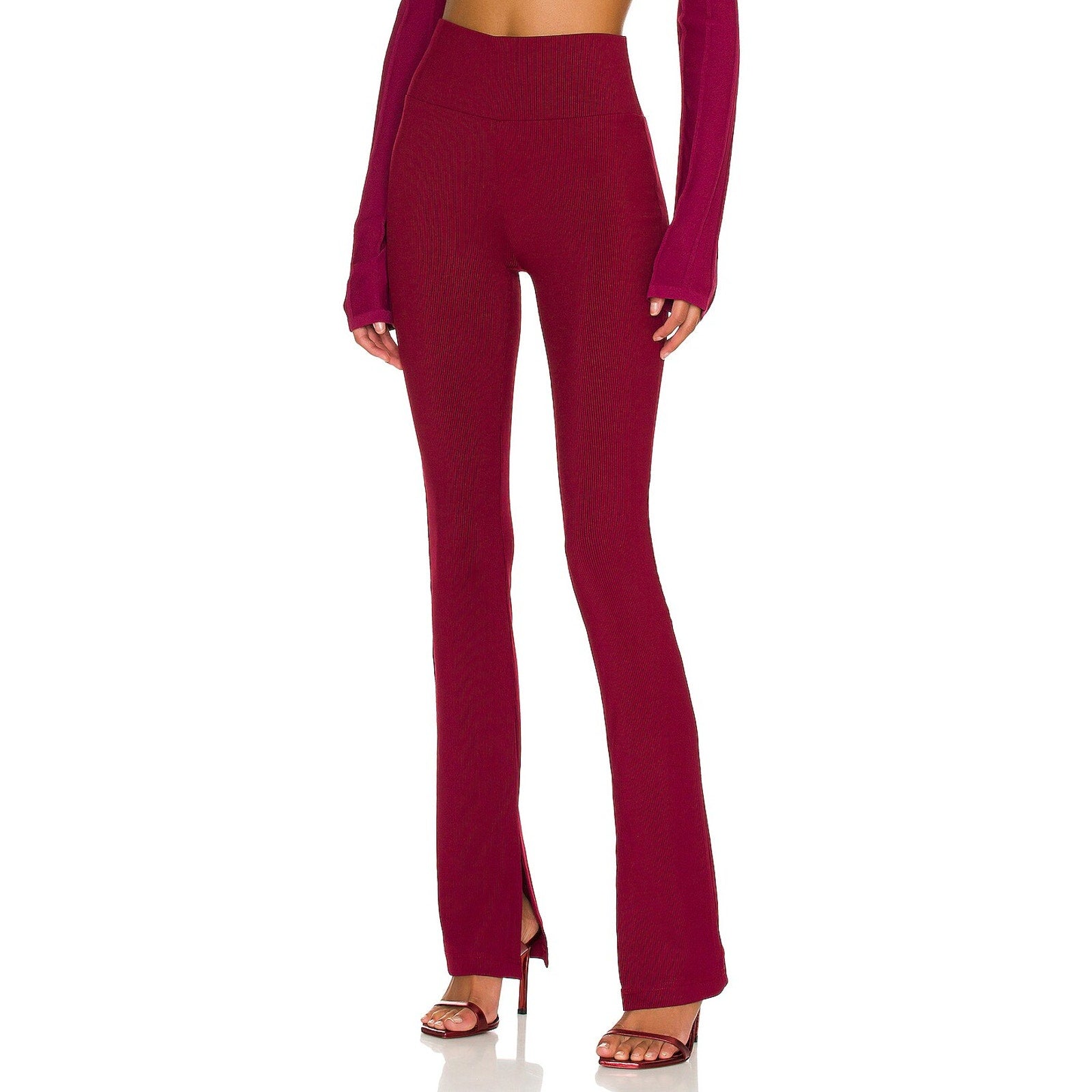 Nicholas 'Delia' Pink Poly Rib High Waist Legging Size XS