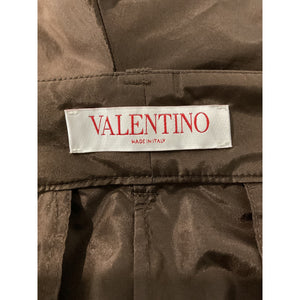 Valentino Silk Deep Chocolate Tailored Shorts Size IT 40 / US 4