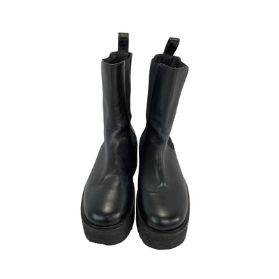 Staud 'Palamino' Black Leather Platform Leather Boots Size 8