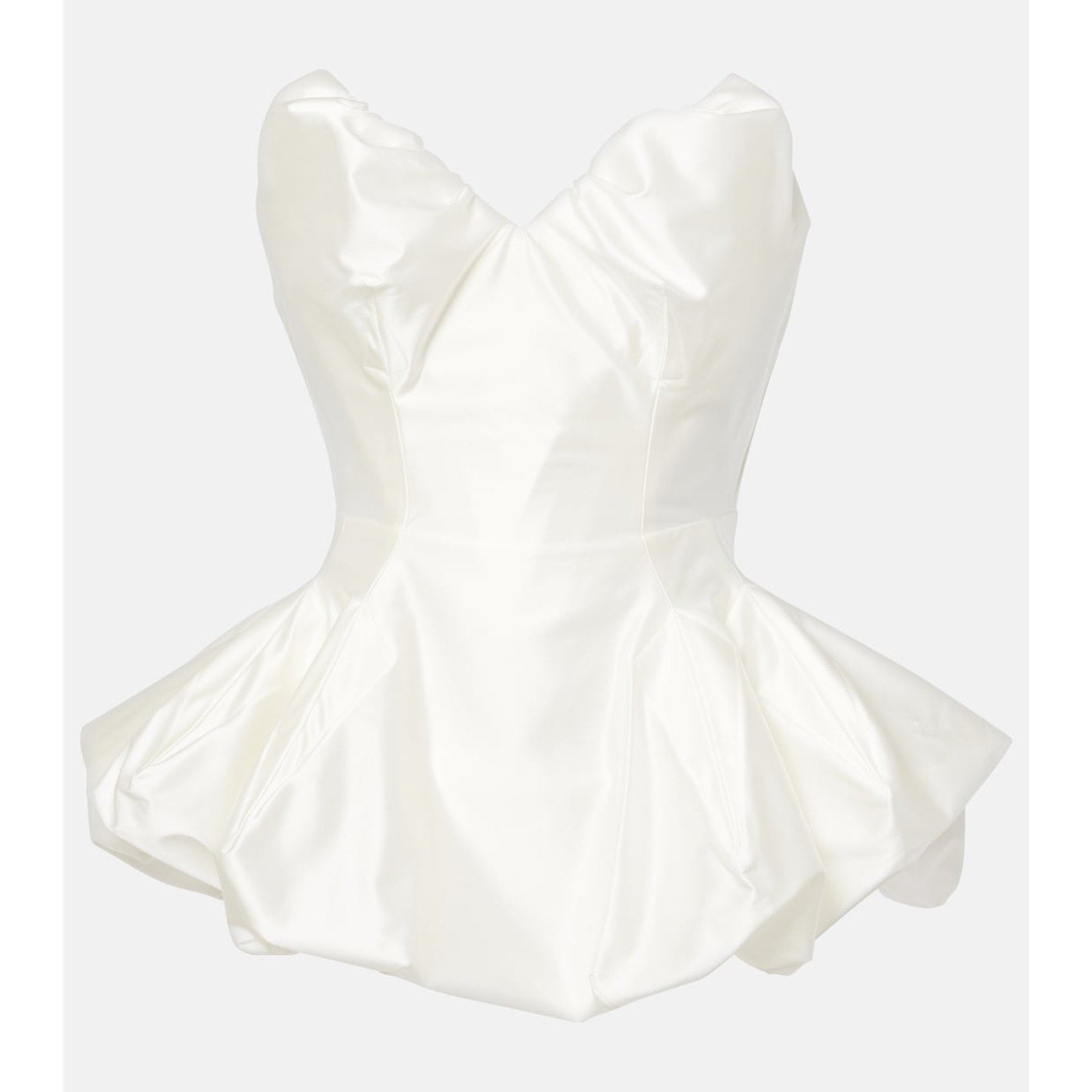Vivienne Westwood Bridal 'Raven Peplum' White Acetate Satin Corset Top Size 2 - NWT