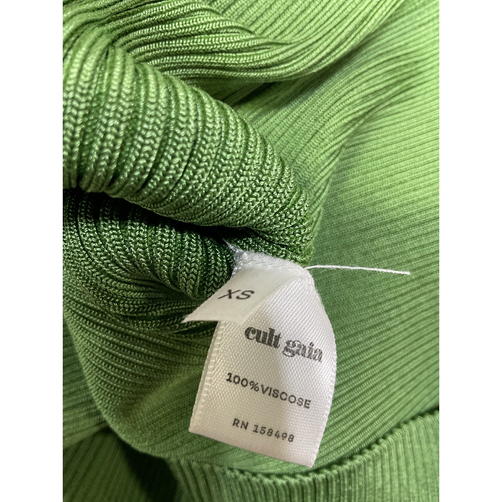 Cult Gaia 'Serita' Green Back Cut Out Dress Size XS