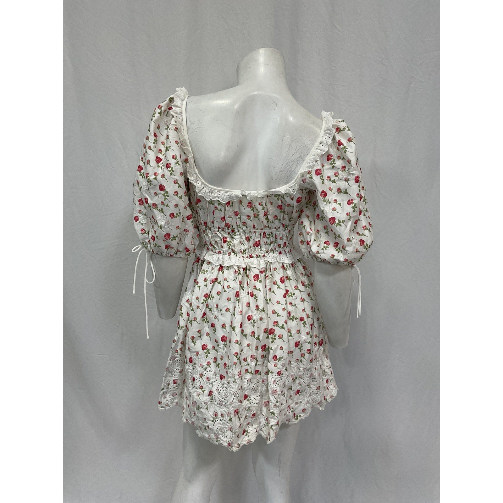 For Love & Lemons 'Jackson' White Cotton Mini Dress Size XS