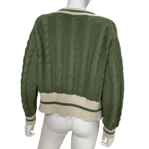 LSpace Cable Knit Fairway And Bone Hampton Cardigan Size XS