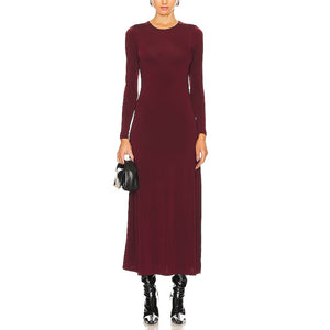 Allsaints Sleek Winter Orchid Red Katlyn Maxi Dress Size 4