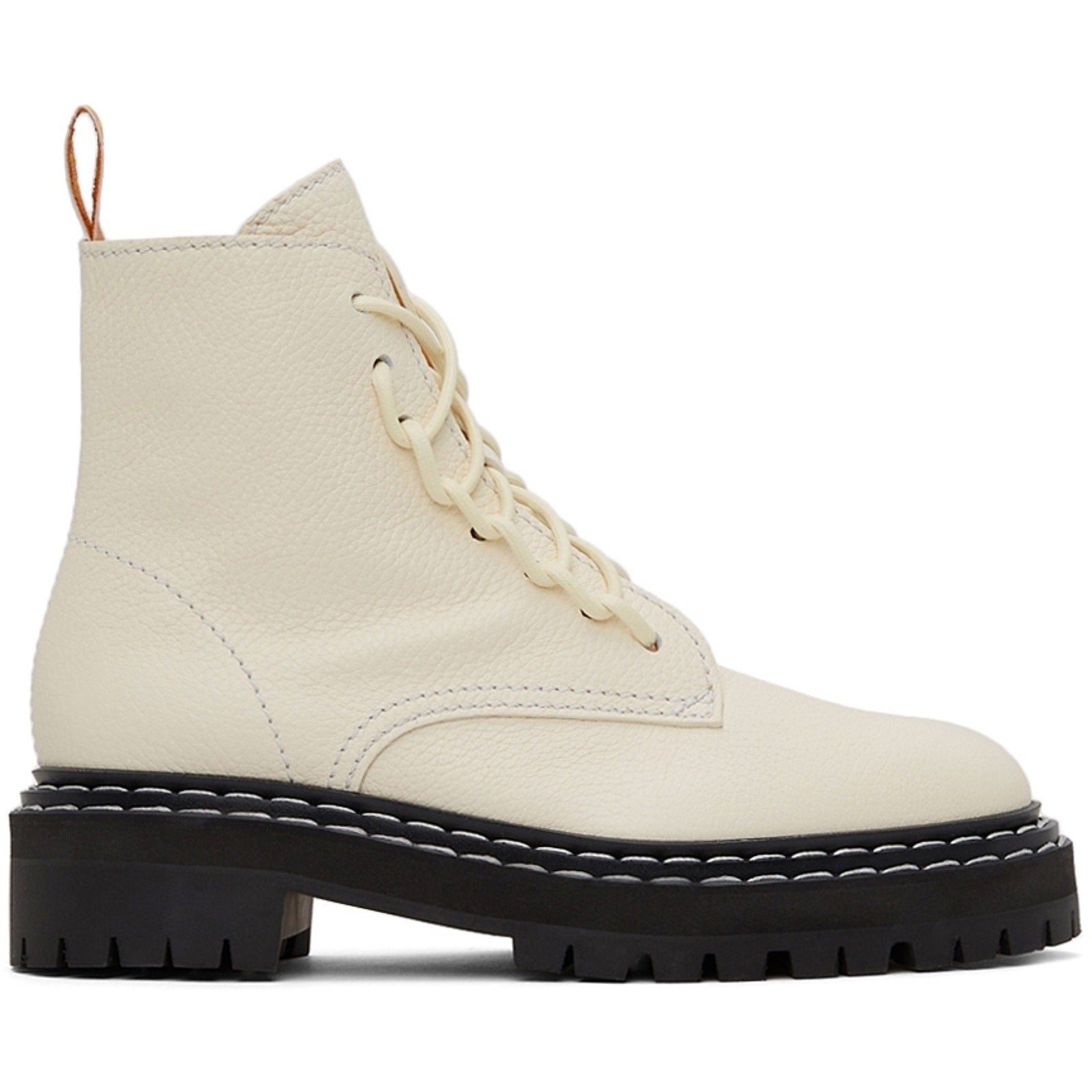Proenza Schouler White Lace-Up Boots Size 10