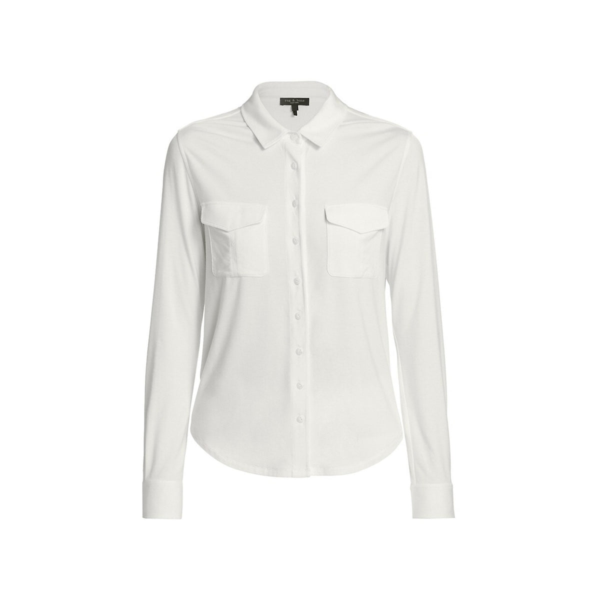 Rag & Bone 'Luca' White Modal Button-Front Shirt Size M