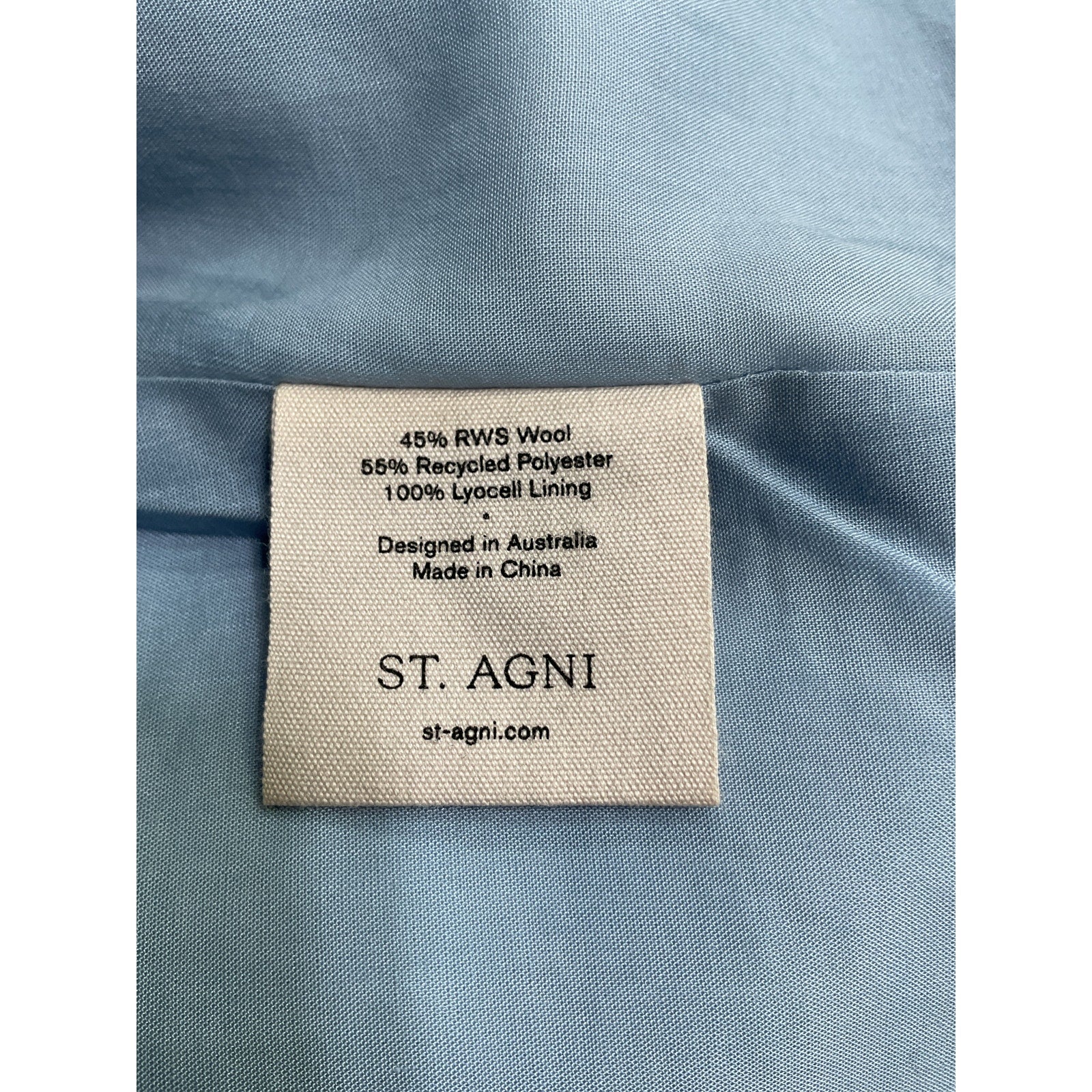 St. Agni 'Carter' Blue Polyester Vest Size M