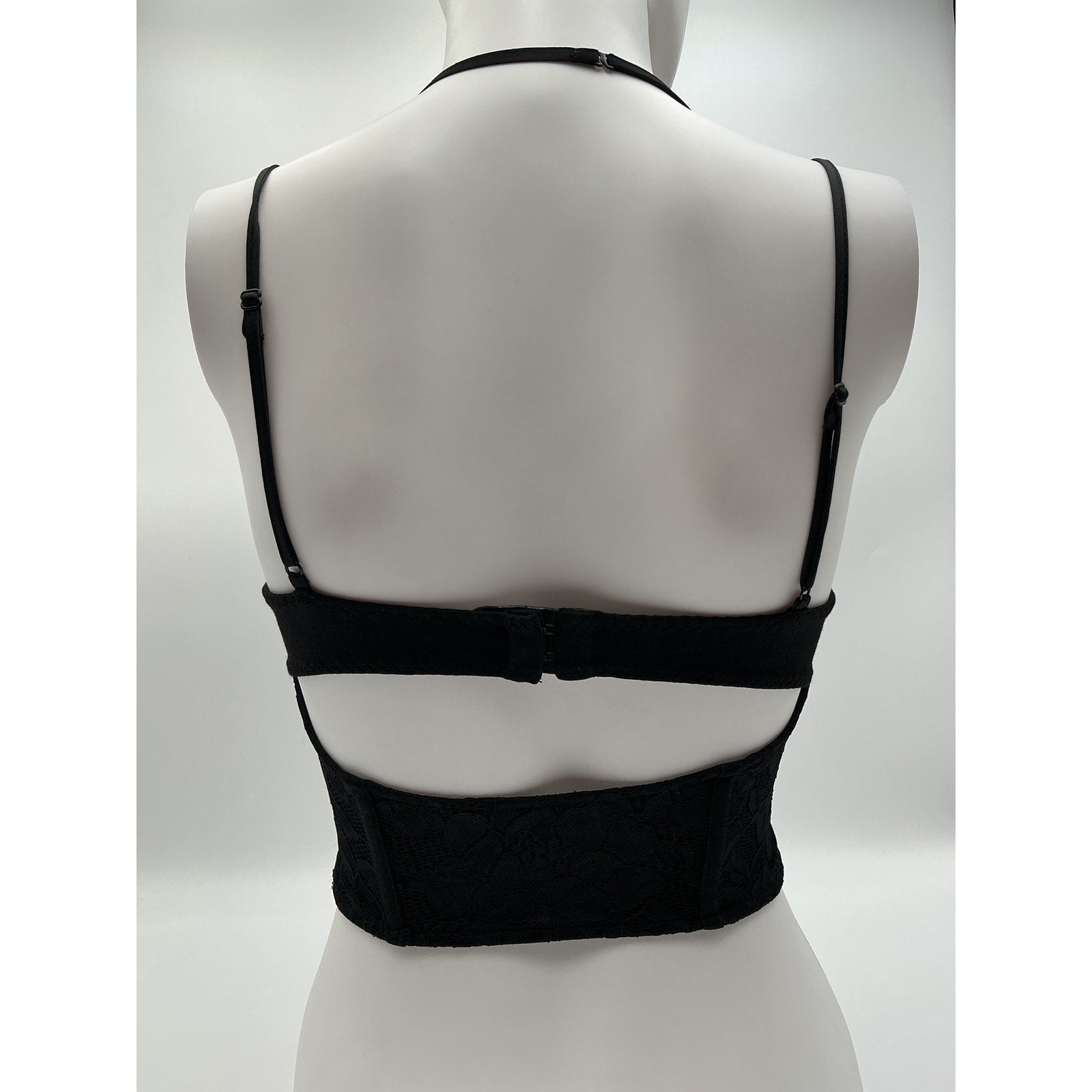 Simkhai 'Serifina' Black Nylon Bustier Top Size 0