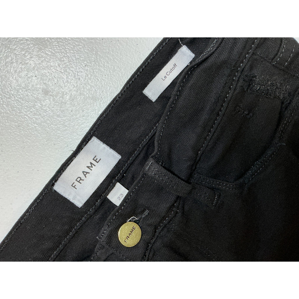 Frame 'Le' Black Cutoff Shorts Size 23