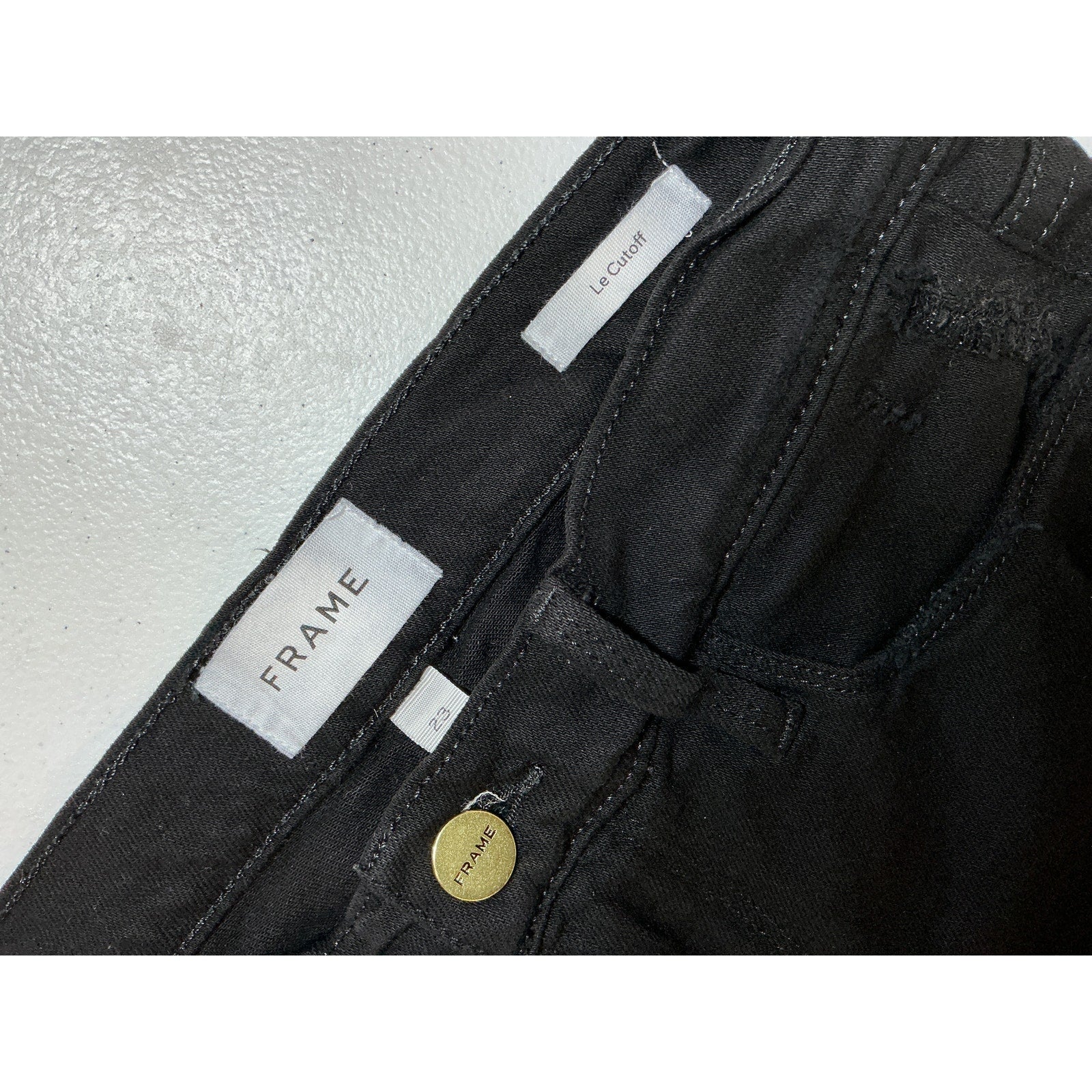 Frame 'Le' Black Cutoff Shorts Size 23