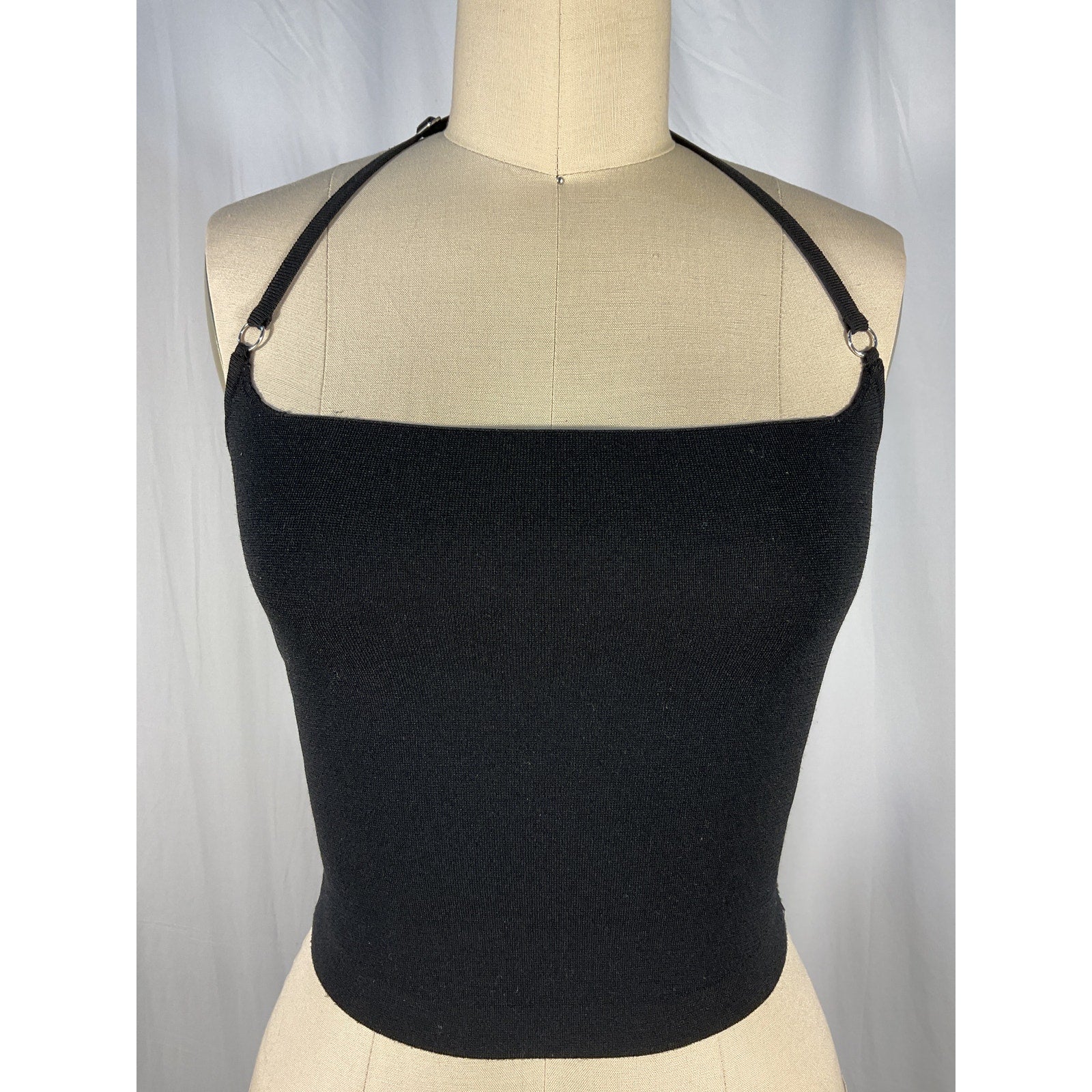 A.L.C. 'Nova' Black Halterneck Top Size XS