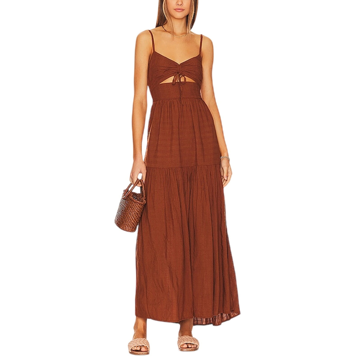 Lspace Cutout Brown Zuri Dress Size S