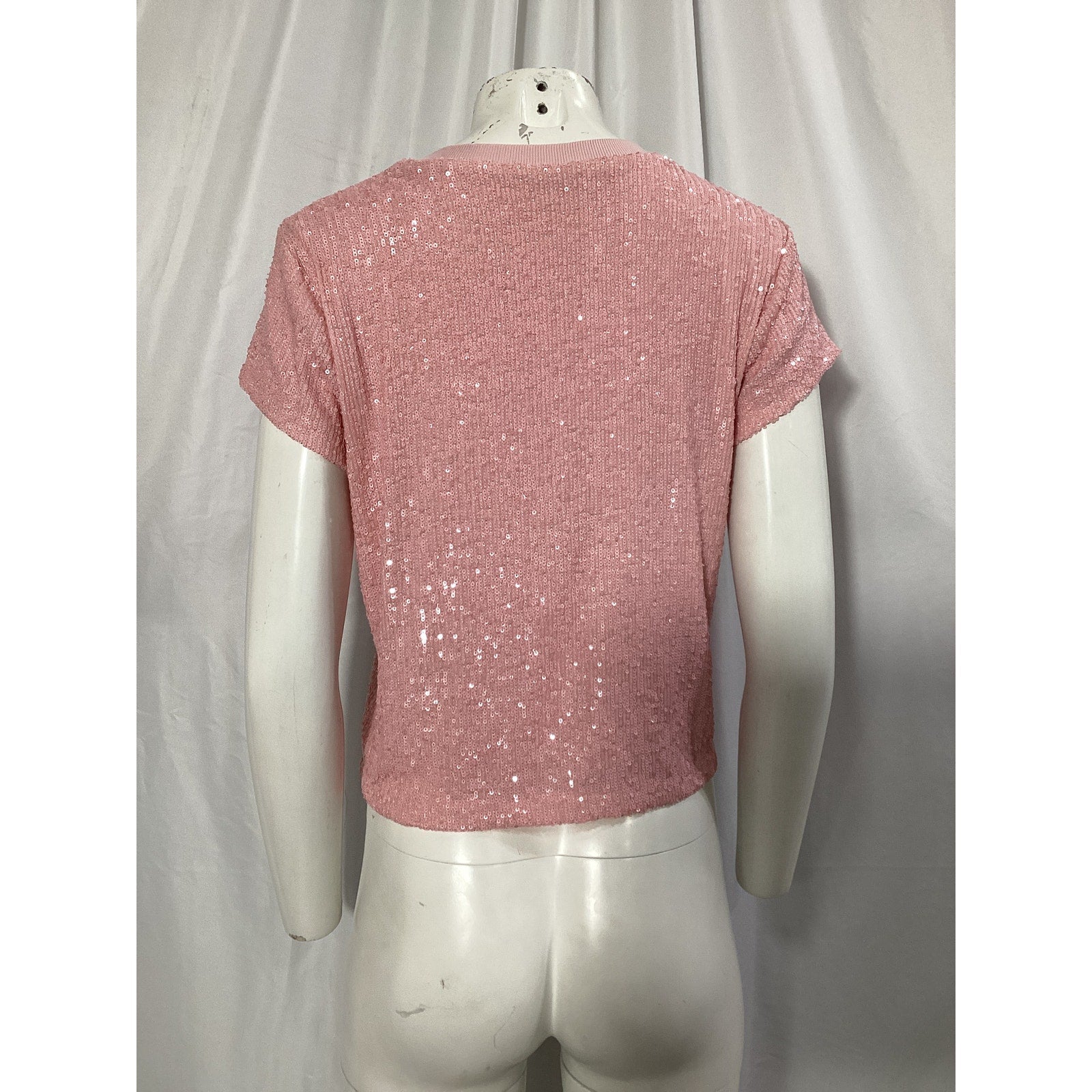 Generation Love 'Kai' Pink Sequined T-Shirt Size XS