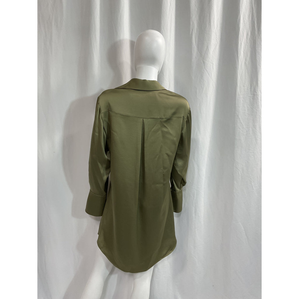 Simkhai 'Roma' Green Satin Mini Dress Size S
