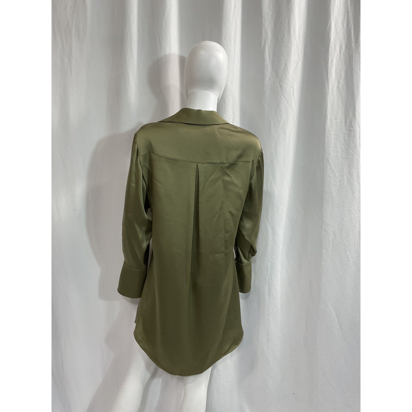 Simkhai 'Roma' Green Satin Mini Dress Size S