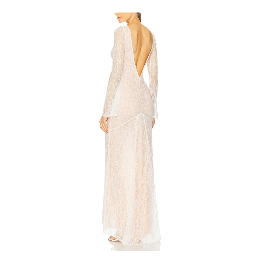 Stone Cold Fox 'Luna' Cream Nylon Gown Size XS