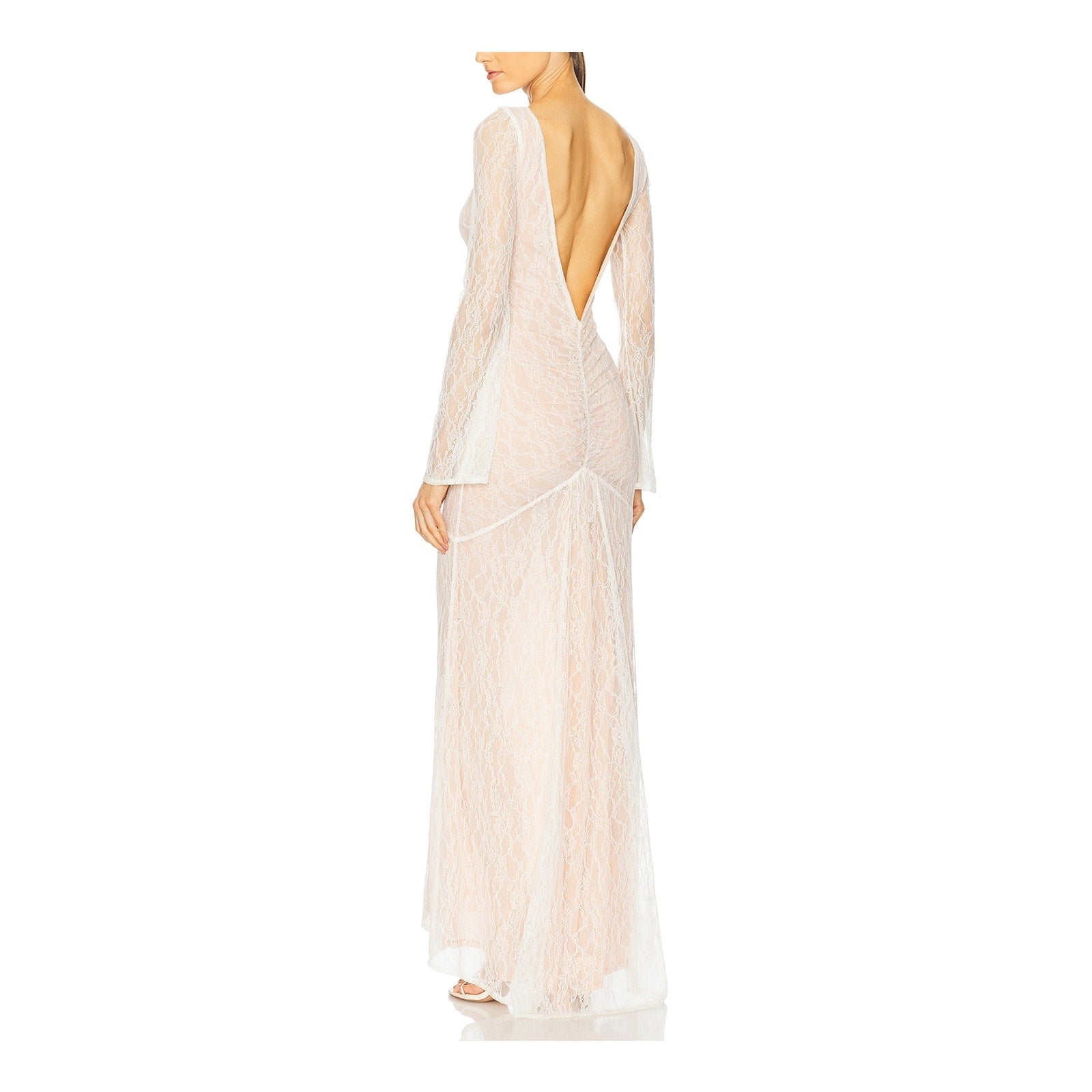 Stone Cold Fox 'Luna' Cream Nylon Gown Size XS