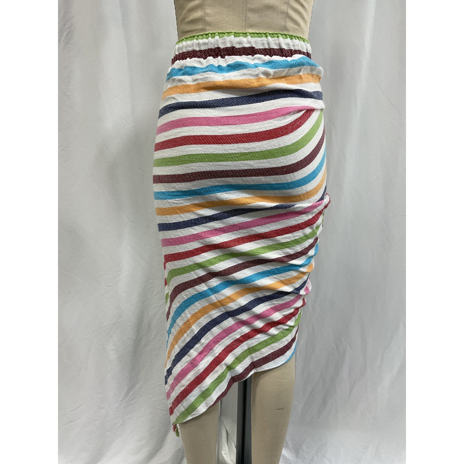 Just Bee Queen 'Tulum' Blue Midi Skirt Size XS