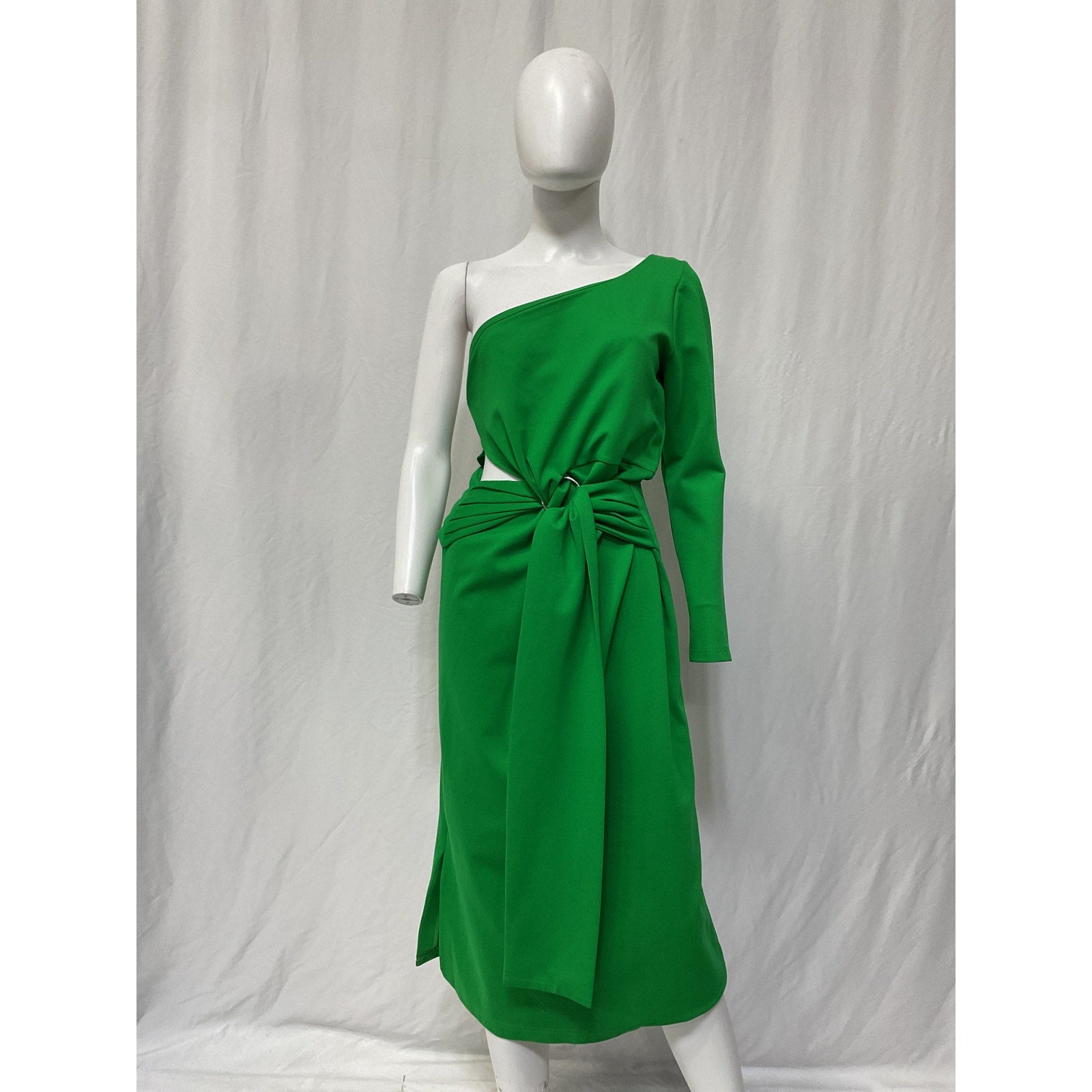 Alexis 'Royale' Green Rayon Dress Size L