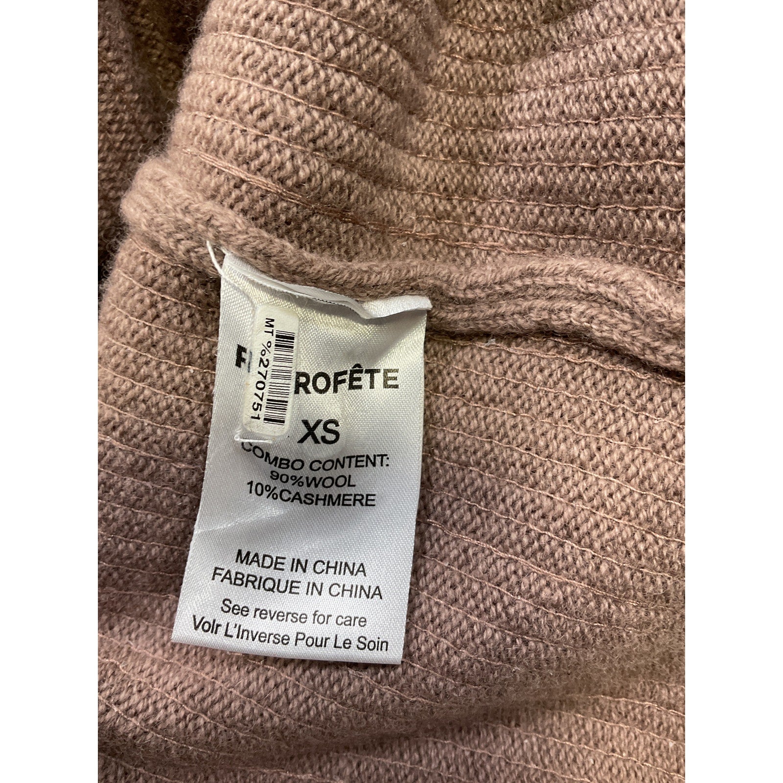 Retrofete 'Dove' Brown Wool Sequin Knit Dress Size XS