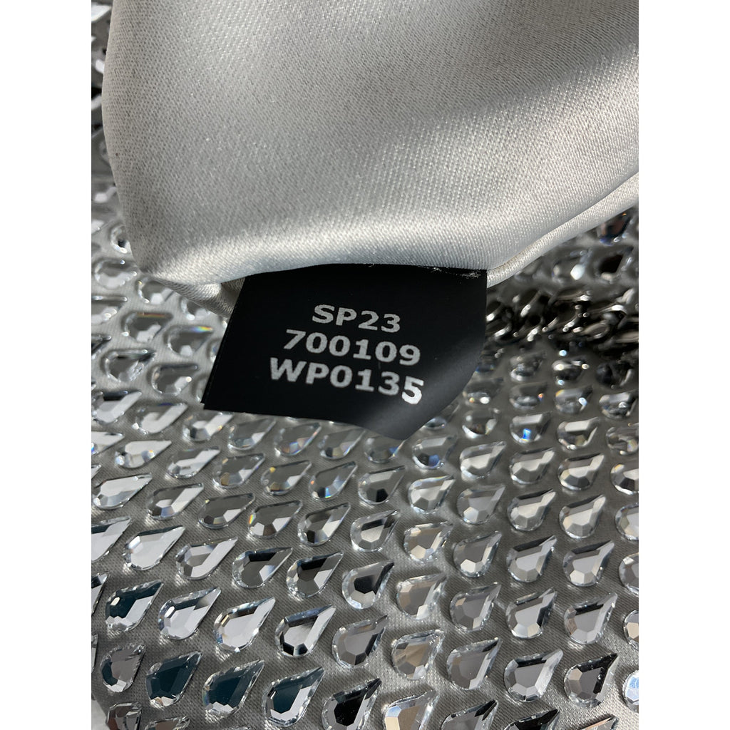 Stella Mccartney 'Falabella' Silver Crystal And Mesh Crystal-Embellished Mini Bag