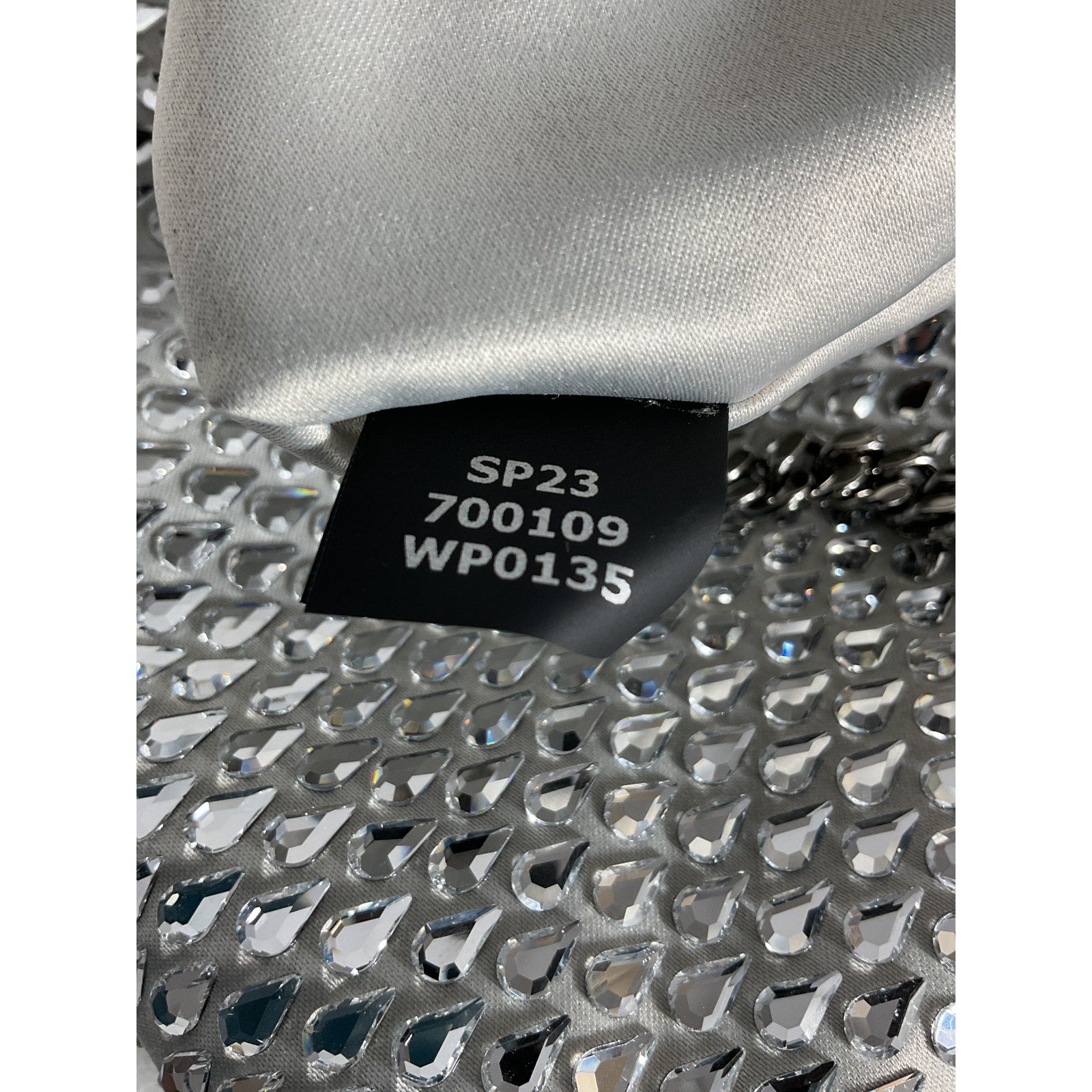 Stella Mccartney 'Falabella' Silver Crystal And Mesh Crystal-Embellished Mini Bag
