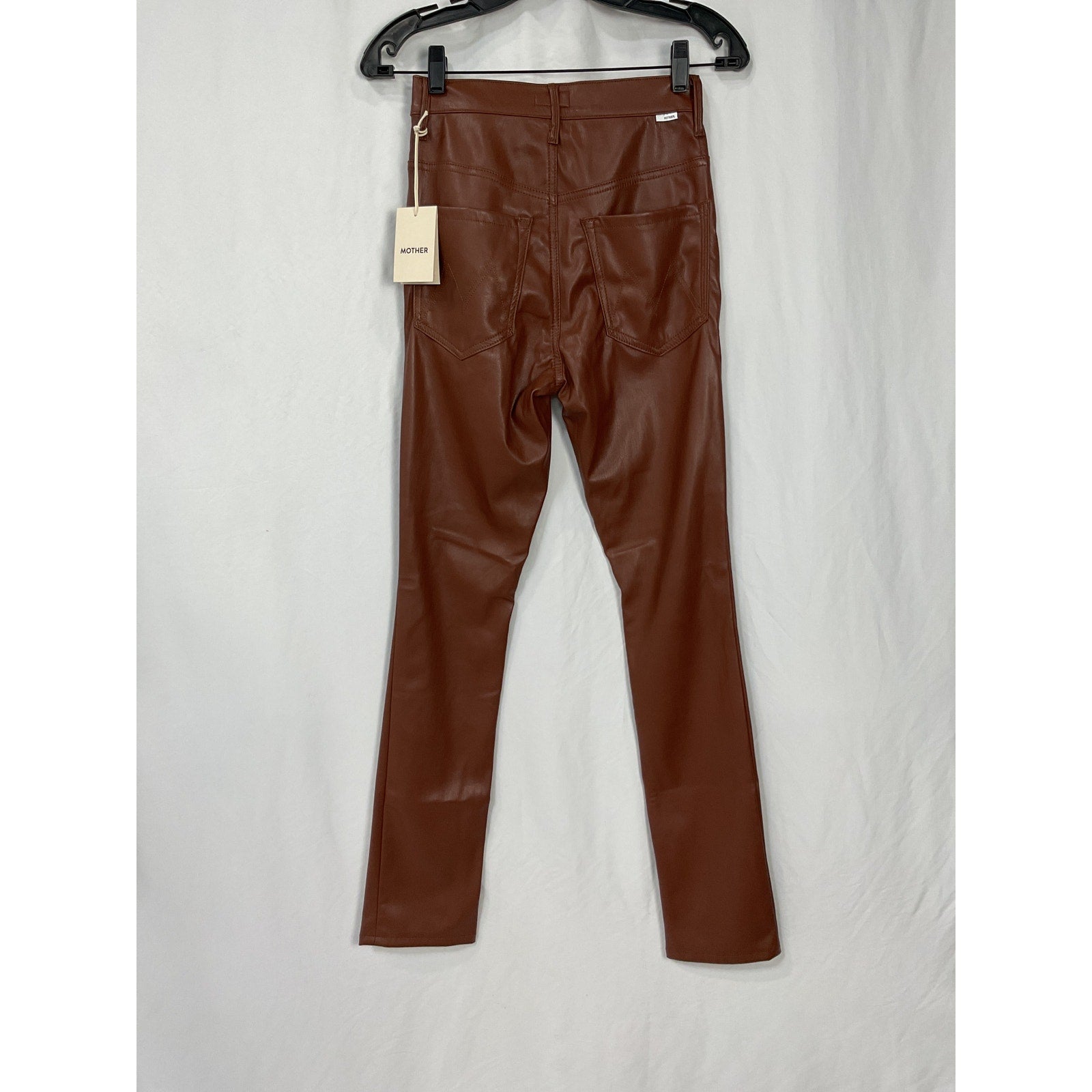 Mother High Waisted Rail Brown Polyester Skimp Pant Size 25 - NWT