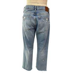 Anine Bing Distressed Blue Gavin Denim Jeans Size 28