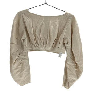 Cult Gaia Sculptural Beige Brenna Crop Top Size XS