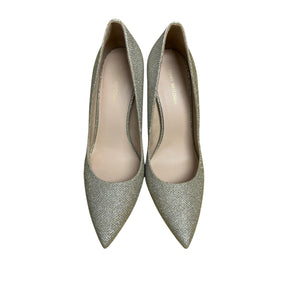 Stuart Weitzman Sparkly Silver Dancer 95 Pump Heels Size 8 B