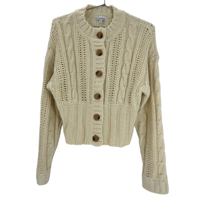 L'Academie Cozy Beige Eleni Cardigan Size XS