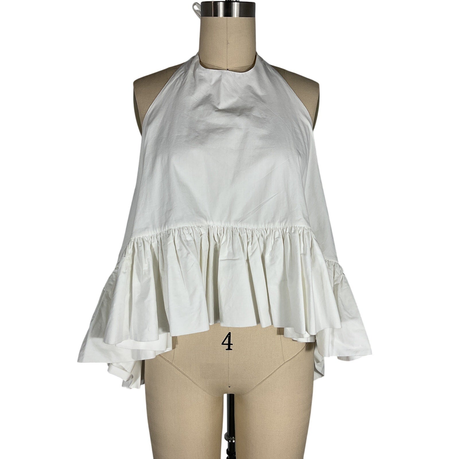 Azeeza 'Winston' White Cotton Top Size S